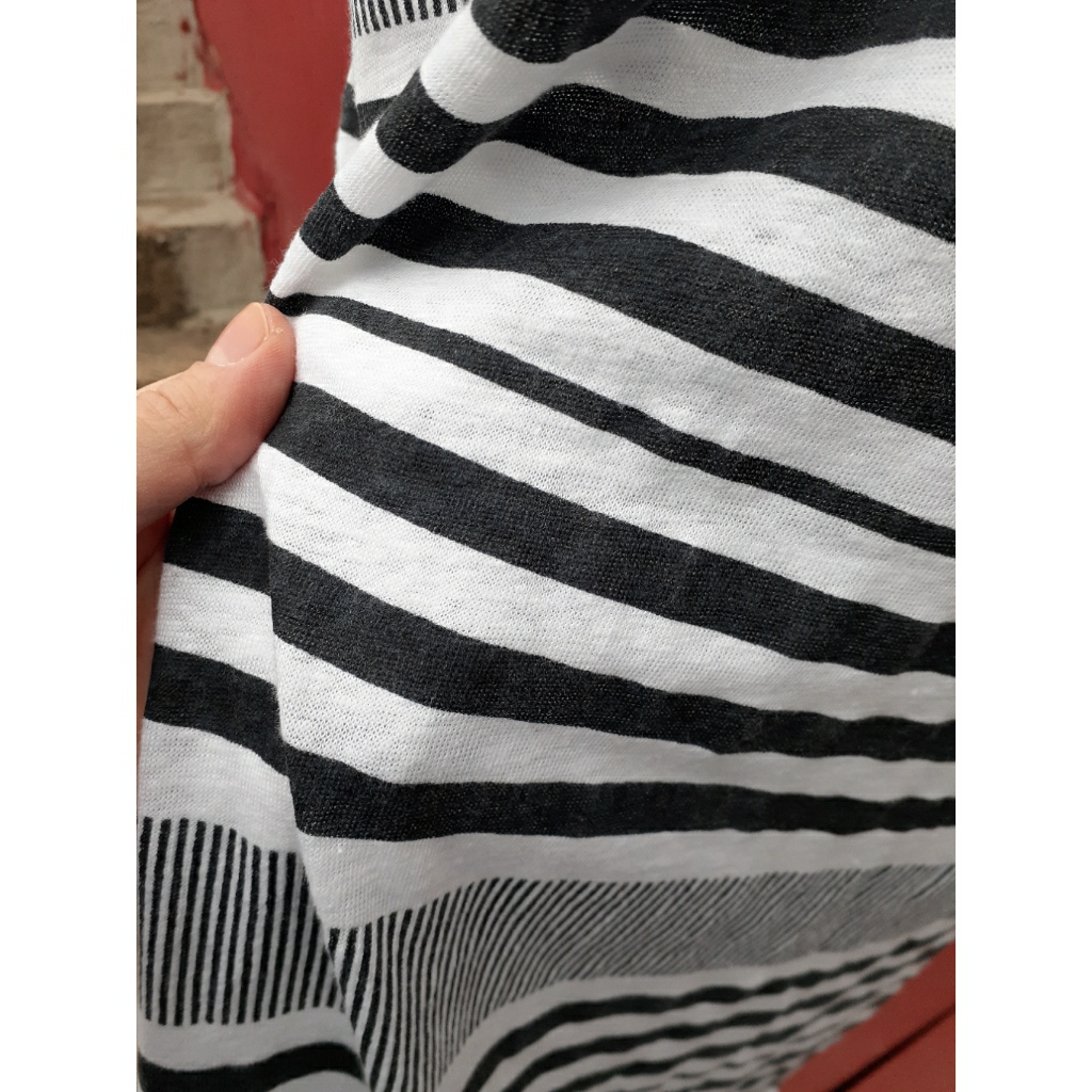 Ryllace Garnet Hill 100% Organic Linen Stripes Maxi Dress Plus 2x New — image 7 of 8